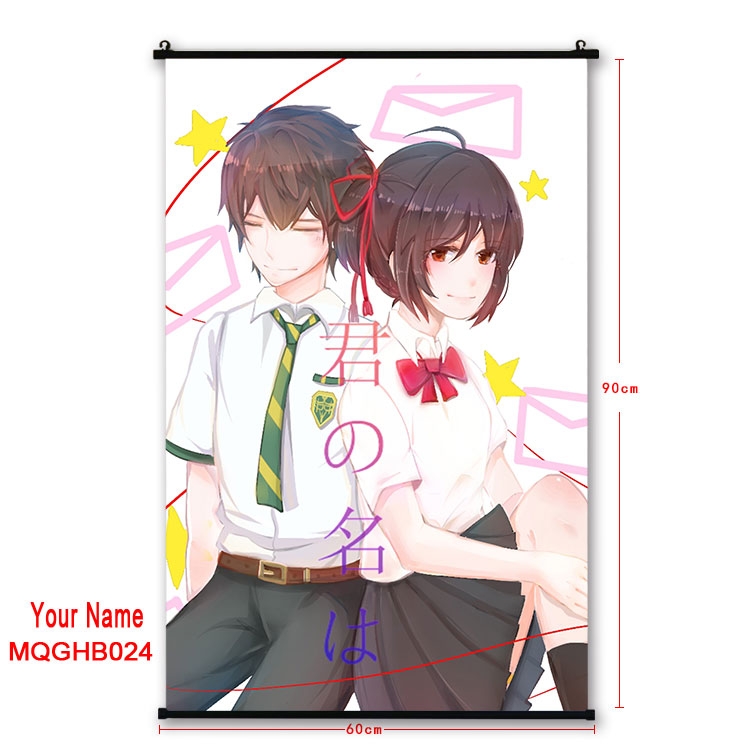 Your Name Anime plastic pole cloth painting Wall Scroll 60X90CM MQGHB024