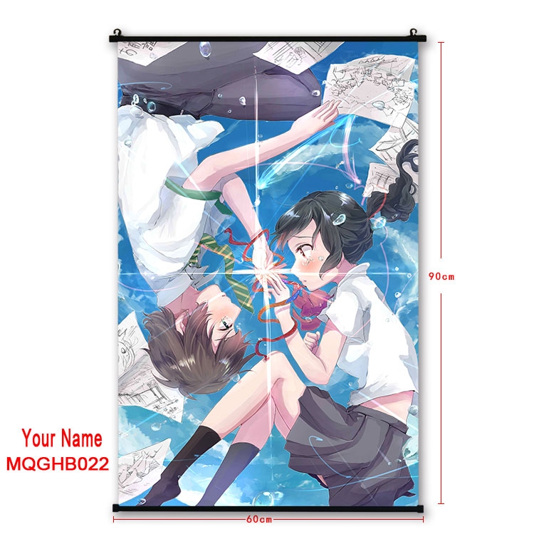 Your Name Anime plastic pole cloth painting Wall Scroll 60X90CM MQGHB022