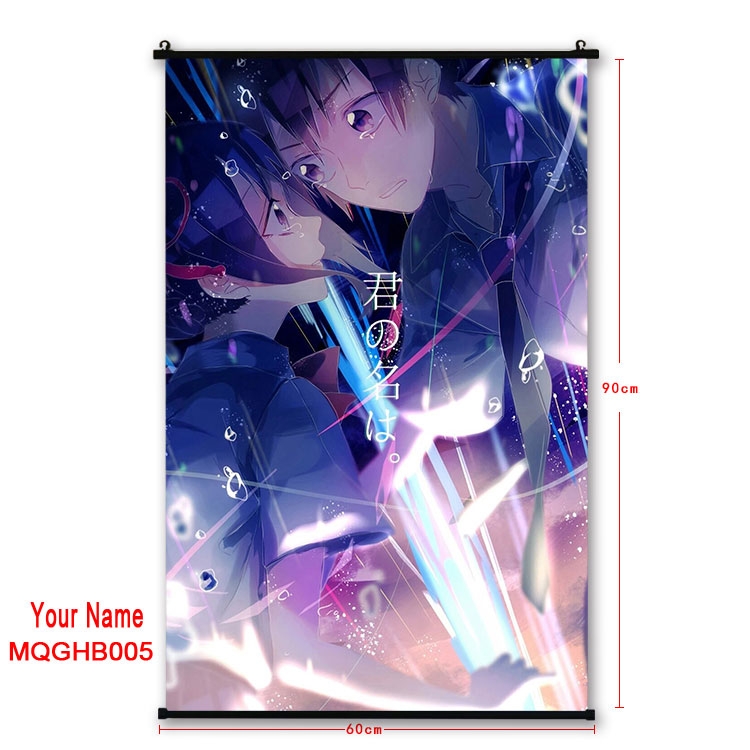 Your Name Anime plastic pole cloth painting Wall Scroll 60X90CM MQGHB023