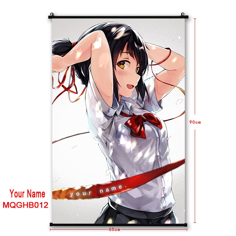 Your Name Anime plastic pole cloth painting Wall Scroll 60X90CM MQGHB012