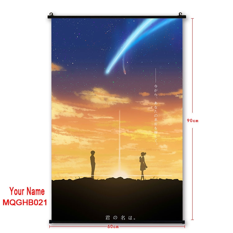Your Name Anime plastic pole cloth painting Wall Scroll 60X90CM MQGHB021
