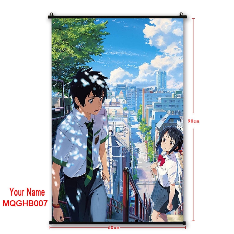 Your Name Anime plastic pole cloth painting Wall Scroll 60X90CM MQGHB007