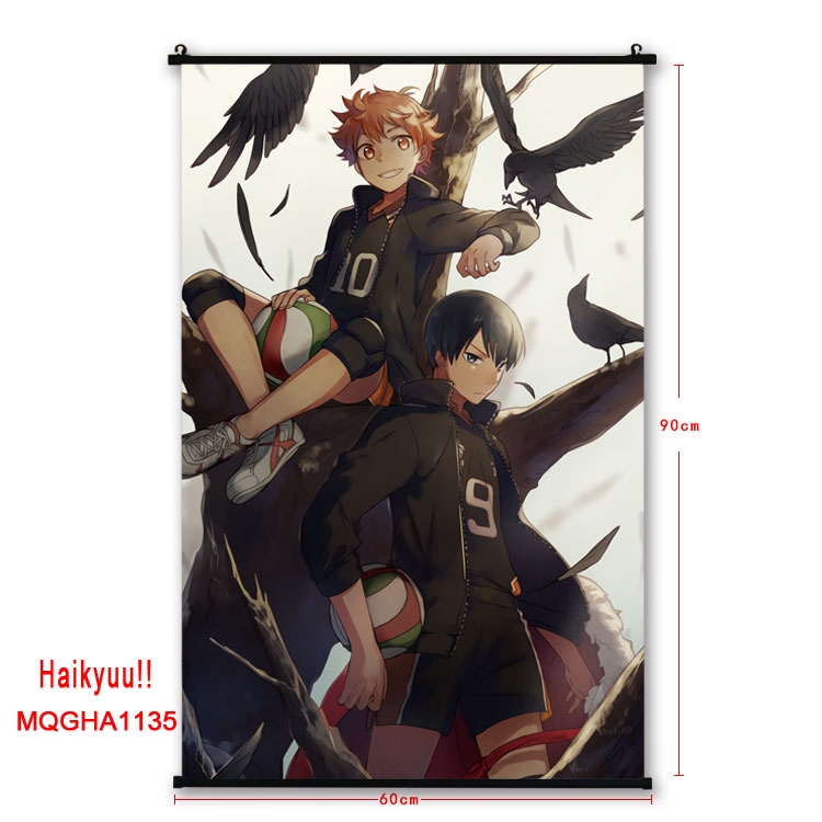 Haikyuu!!Anime plastic pole cloth painting Wall Scroll 60X90CM MQGHA1135