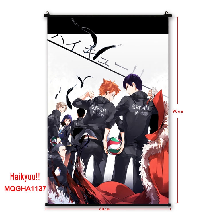 Haikyuu!!Anime plastic pole cloth painting Wall Scroll 60X90CM MQGHA1137