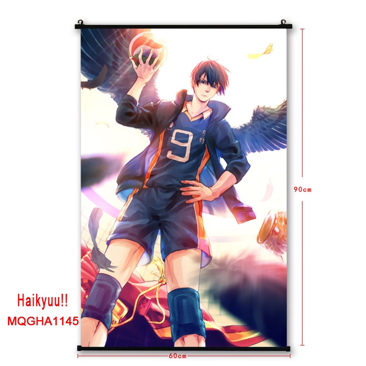 Haikyuu!!Anime plastic pole cloth painting Wall Scroll 60X90CM MQGHA1138