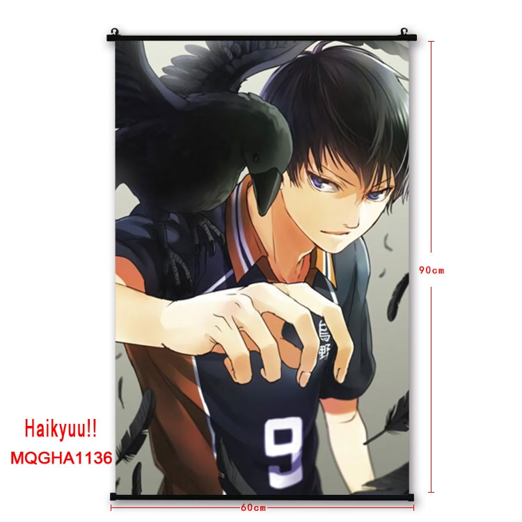 Haikyuu!!Anime plastic pole cloth painting Wall Scroll 60X90CM MQGHA1140