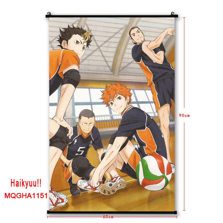 Haikyuu!!Anime plastic pole cloth painting Wall Scroll 60X90CM MQGHA1151