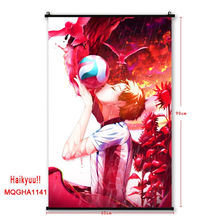 Haikyuu!!Anime plastic pole cloth painting Wall Scroll 60X90CM MQGHA1141