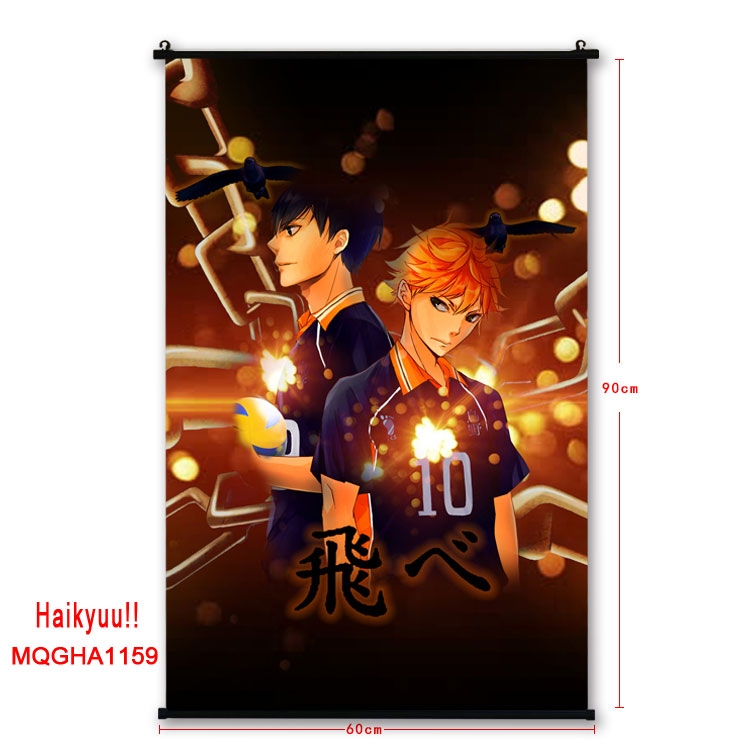 Haikyuu!!Anime plastic pole cloth painting Wall Scroll 60X90CM MQGHA1159