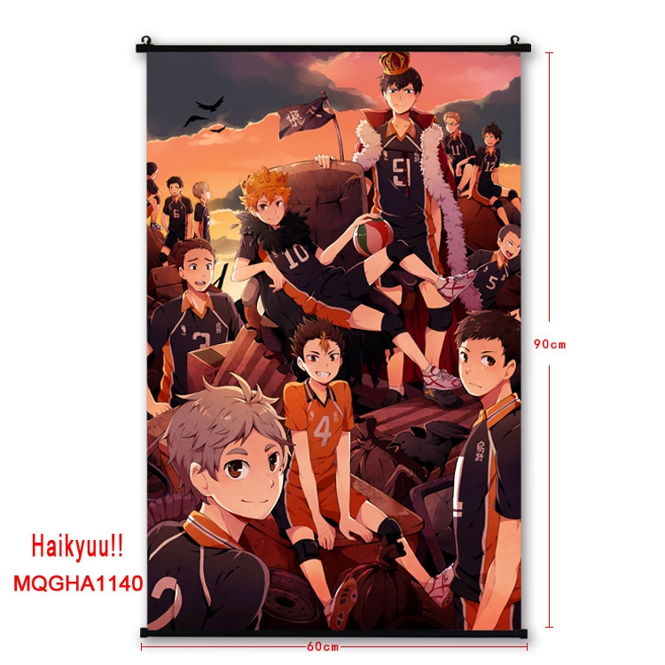 Haikyuu!!Anime plastic pole cloth painting Wall Scroll 60X90CM MQGHA1140