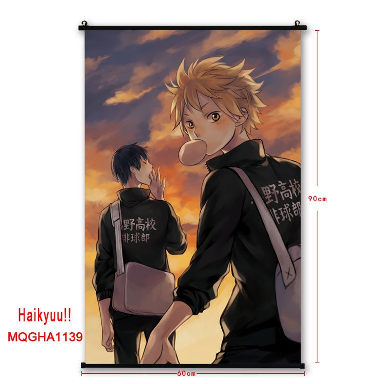 Haikyuu!!Anime plastic pole cloth painting Wall Scroll 60X90CM MQGHA1139