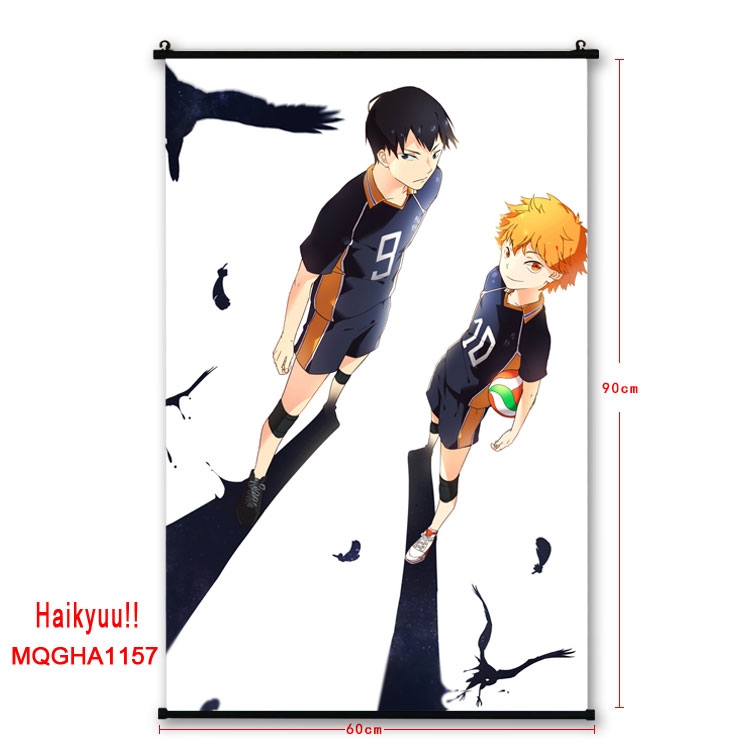 Haikyuu!!Anime plastic pole cloth painting Wall Scroll 60X90CM MQGHA1157