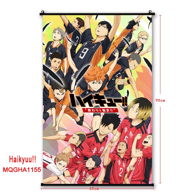 Haikyuu!!Anime plastic pole cloth painting Wall Scroll 60X90CM MQGHA1155