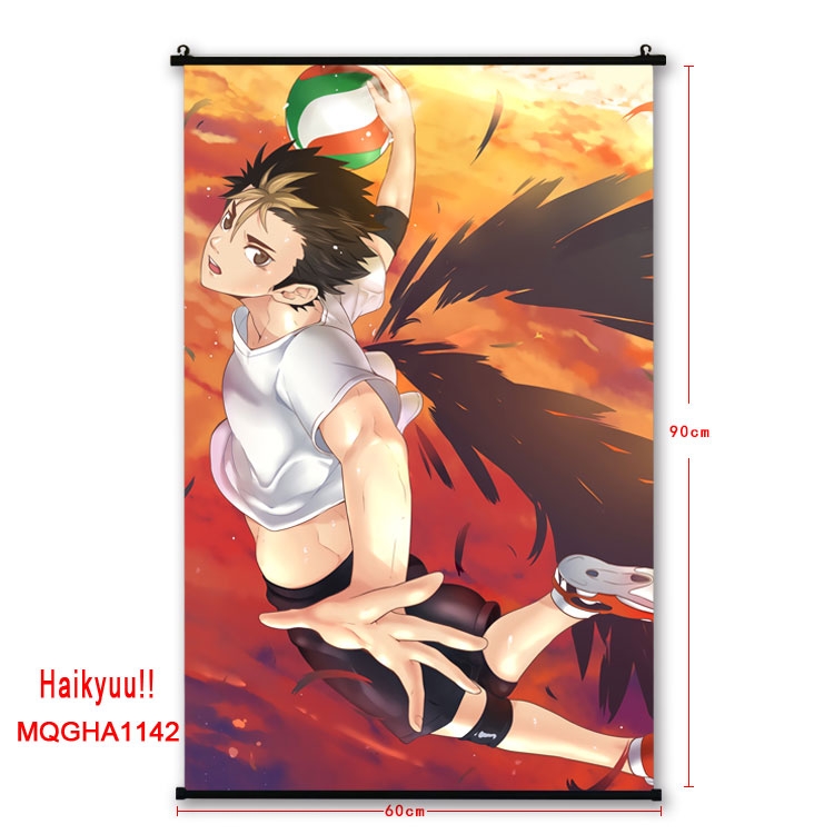 Haikyuu!!Anime plastic pole cloth painting Wall Scroll 60X90CM MQGHA1139