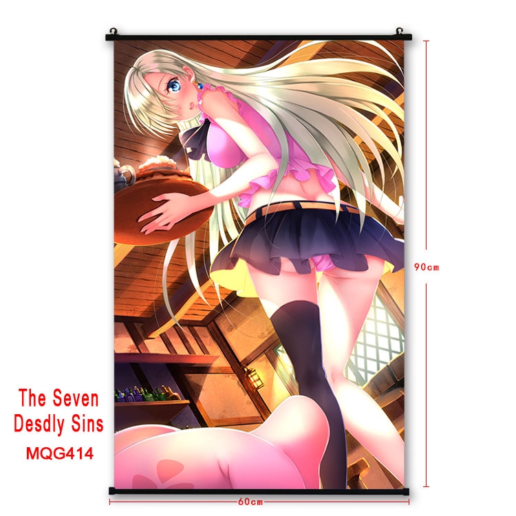 The Seven Deadly Sins Anime plastic pole cloth painting Wall Scroll 60X90CM MQG414