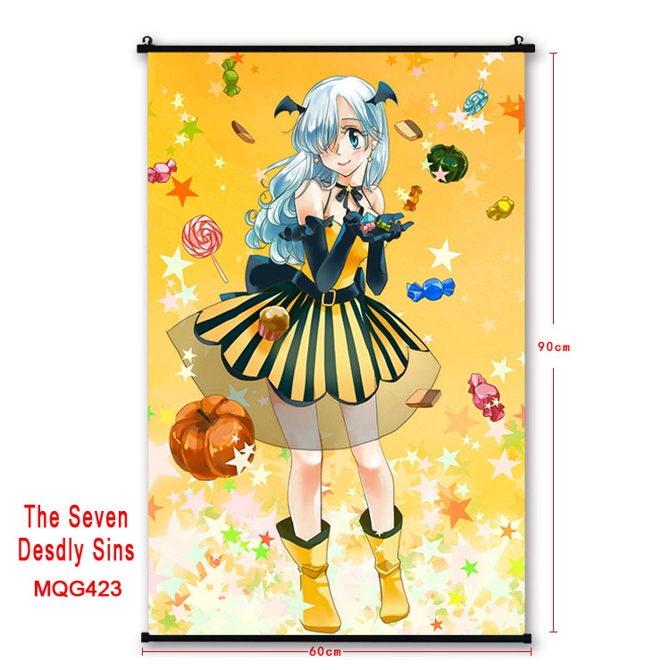 The Seven Deadly Sins Anime plastic pole cloth painting Wall Scroll 60X90CM MQG423