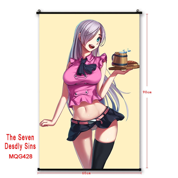 The Seven Deadly Sins Anime plastic pole cloth painting Wall Scroll 60X90CM MQG428