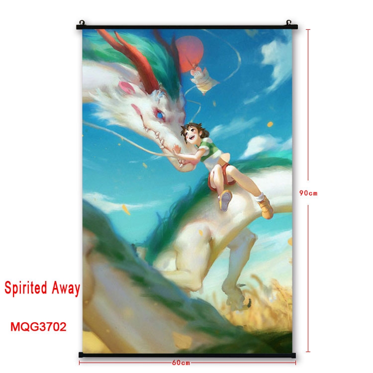 Spirited Away Anime plastic pole cloth painting Wall Scroll 60X90CM  MQG3702