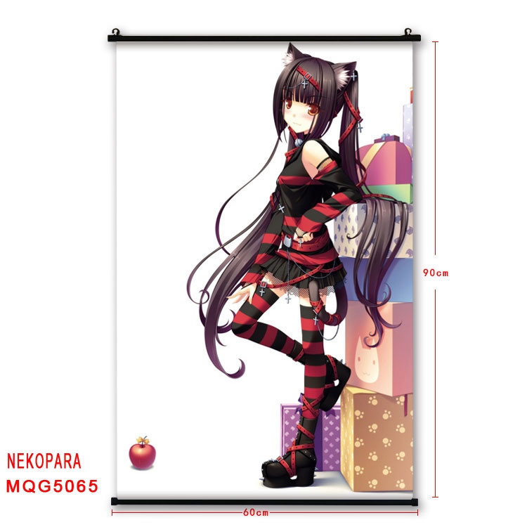 Nekopara Anime plastic pole cloth painting Wall Scroll 60X90CM MQG5065