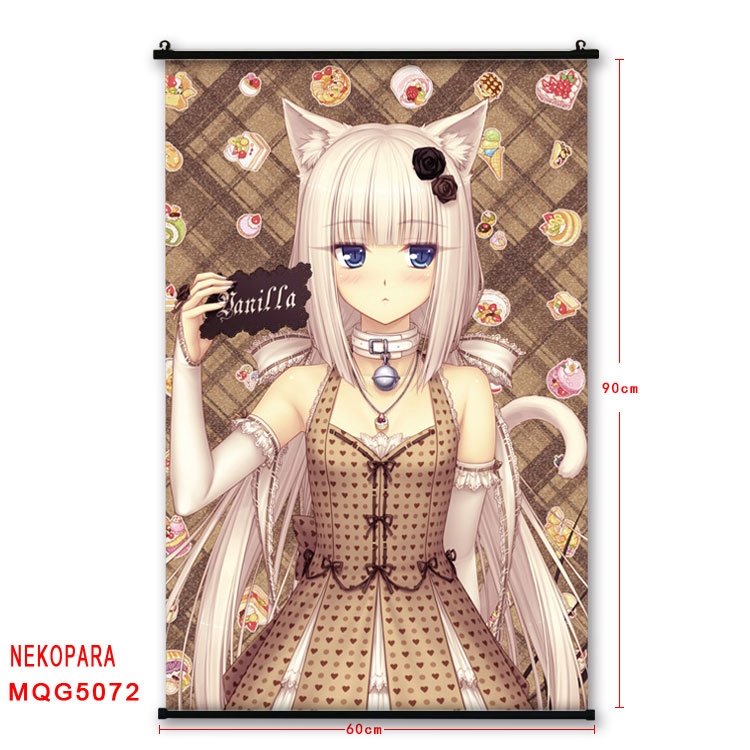 Nekopara Anime plastic pole cloth painting Wall Scroll 60X90CM MQG5072