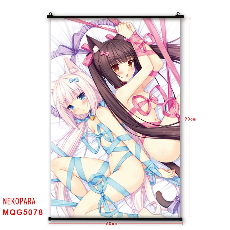 Nekopara Anime plastic pole cloth painting Wall Scroll 60X90CM MQG5078