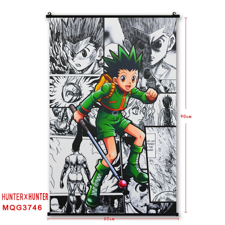 Hunter x Hunter Anime plastic pole cloth painting Wall Scroll 60X90CM  MQG3748