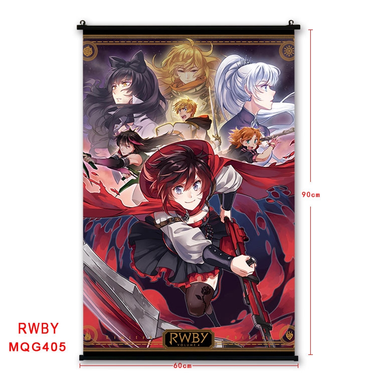 RWBY Anime plastic pole cloth painting Wall Scroll 60X90CM MQG405