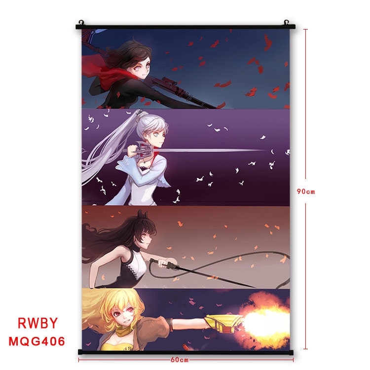 RWBY Anime plastic pole cloth painting Wall Scroll 60X90CM MQG392