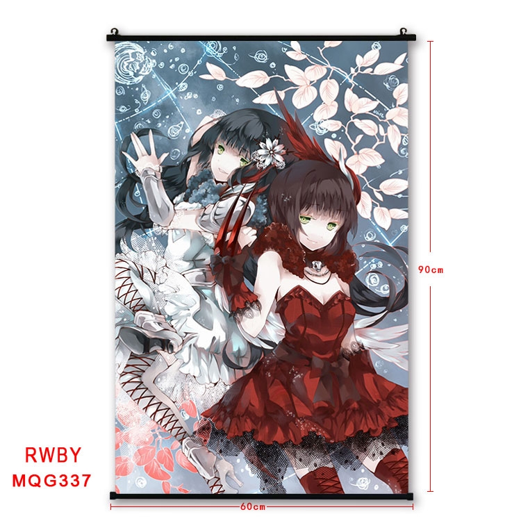 RWBY Anime plastic pole cloth painting Wall Scroll 60X90CM MQG337