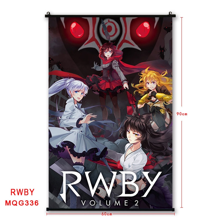 RWBY Anime plastic pole cloth painting Wall Scroll 60X90CM MQG336