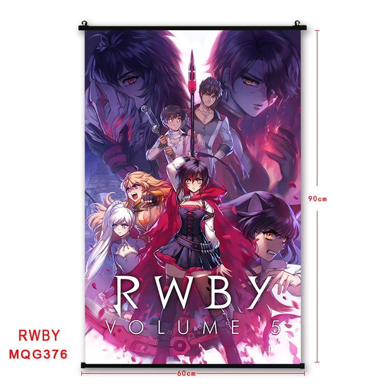 RWBY Anime plastic pole cloth painting Wall Scroll 60X90CM MQG376