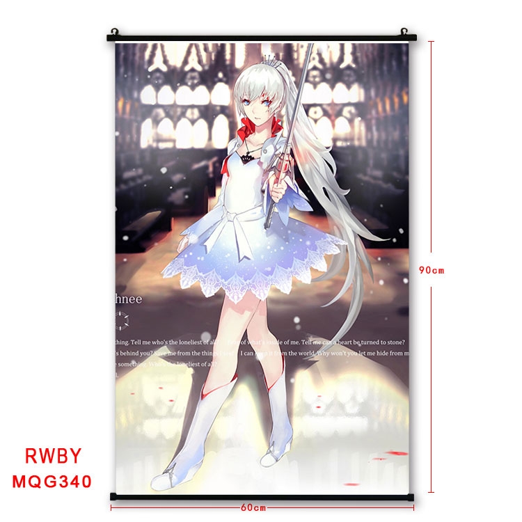 RWBY Anime plastic pole cloth painting Wall Scroll 60X90CM MQG340