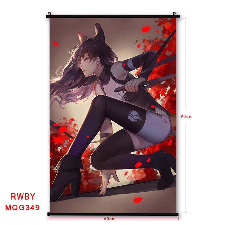 RWBY Anime plastic pole cloth painting Wall Scroll 60X90CM MQG349