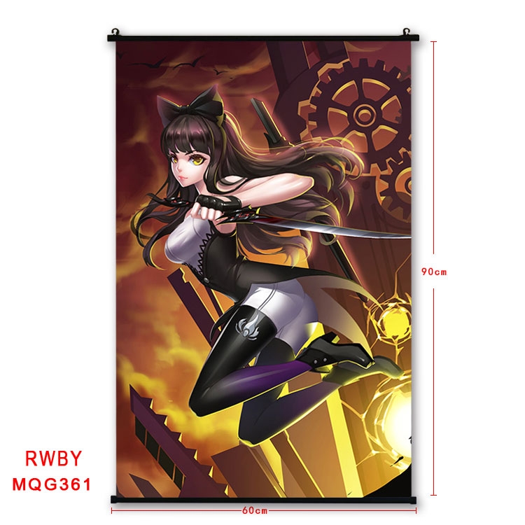 RWBY Anime plastic pole cloth painting Wall Scroll 60X90CM MQG361