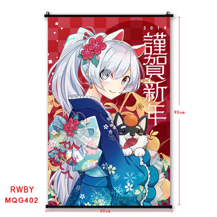 RWBY Anime plastic pole cloth painting Wall Scroll 60X90CM MQG342