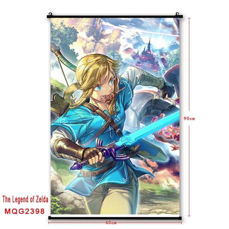 The Legend of Zelda Anime plastic pole cloth painting Wall Scroll 60X90CM  MQG2398