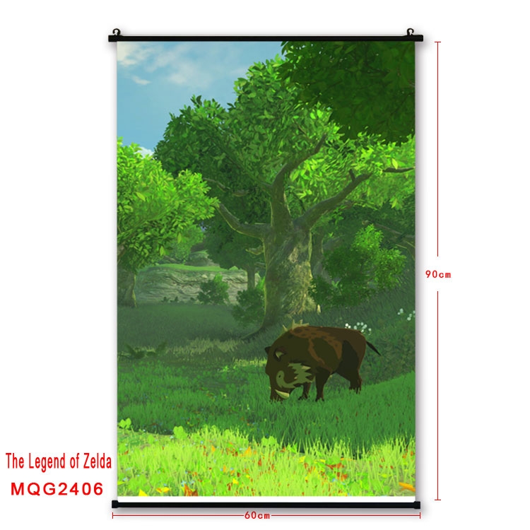 The Legend of Zelda Anime plastic pole cloth painting Wall Scroll 60X90CM  MQG2406