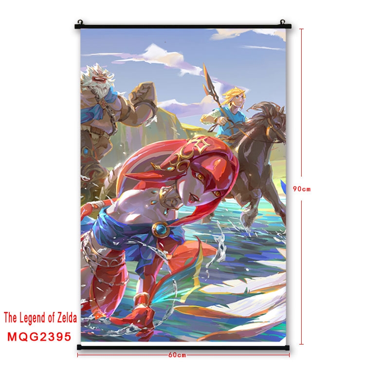 The Legend of Zelda Anime plastic pole cloth painting Wall Scroll 60X90CM  MQG2395