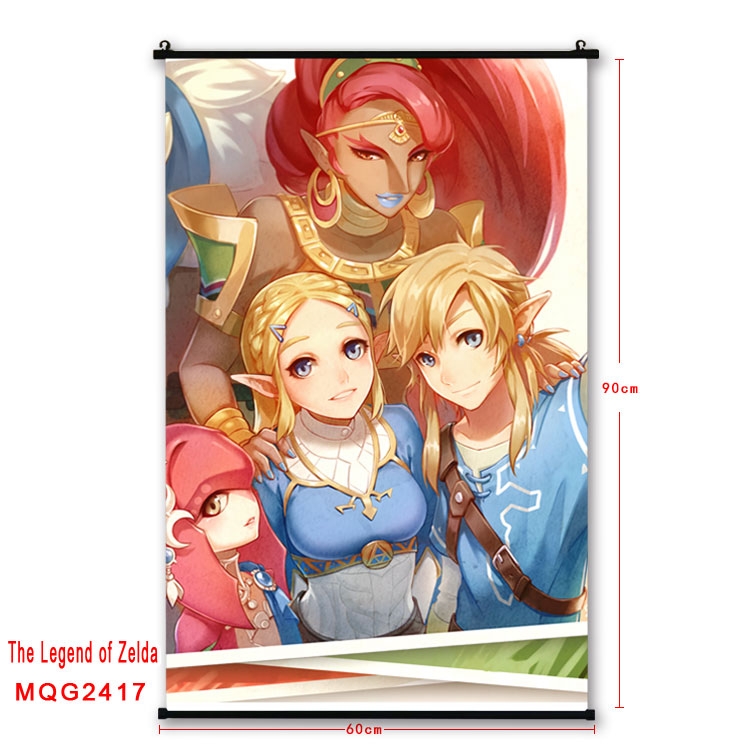 The Legend of Zelda Anime plastic pole cloth painting Wall Scroll 60X90CM  MQG2417