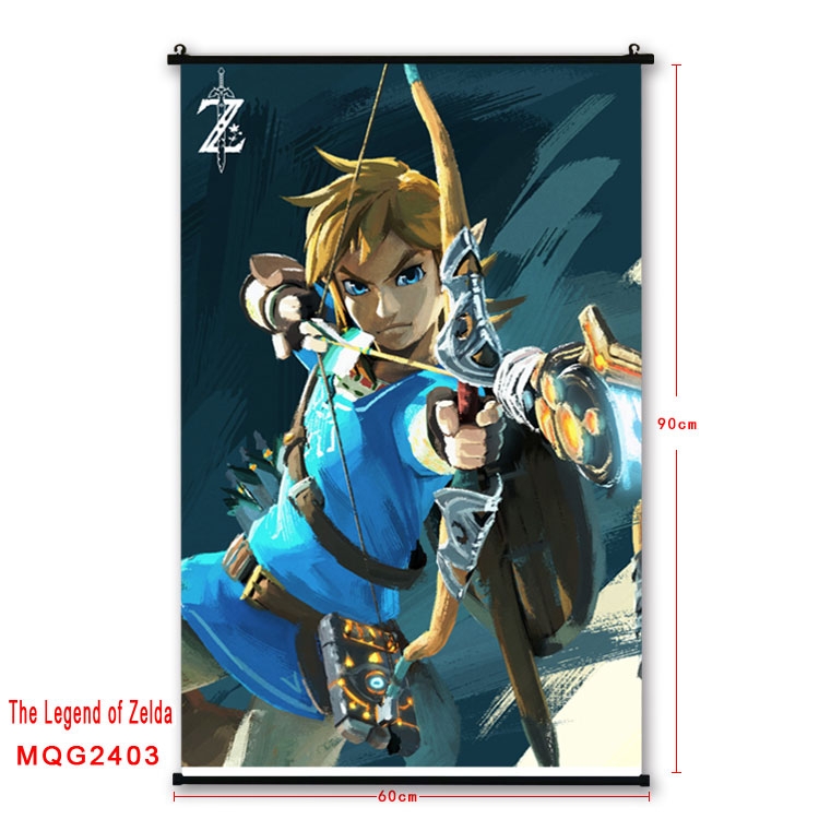 The Legend of Zelda Anime plastic pole cloth painting Wall Scroll 60X90CM  MQG2403