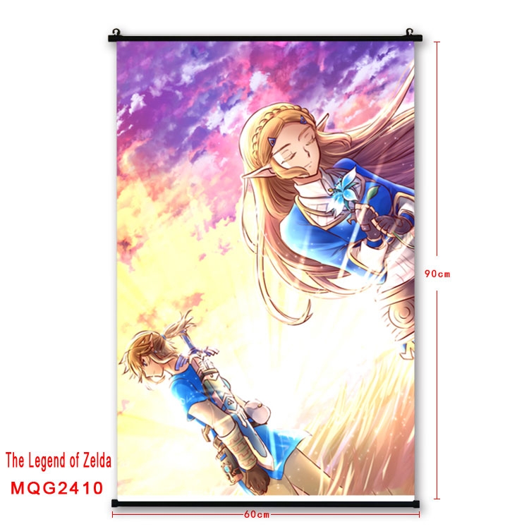 The Legend of Zelda Anime plastic pole cloth painting Wall Scroll 60X90CM  MQG2410