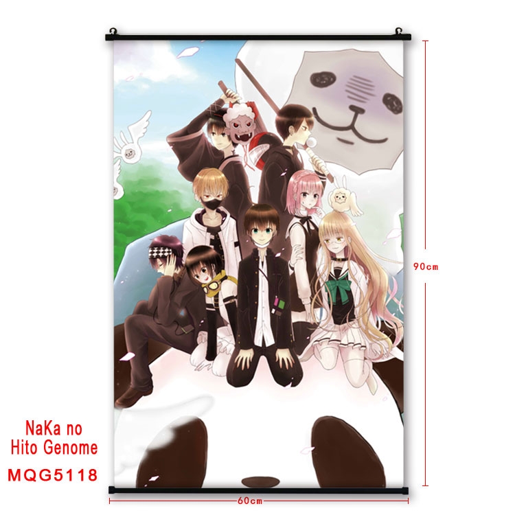 Naka no Hito Genome Anime plastic pole cloth painting Wall Scroll 60X90CM  MQG5118