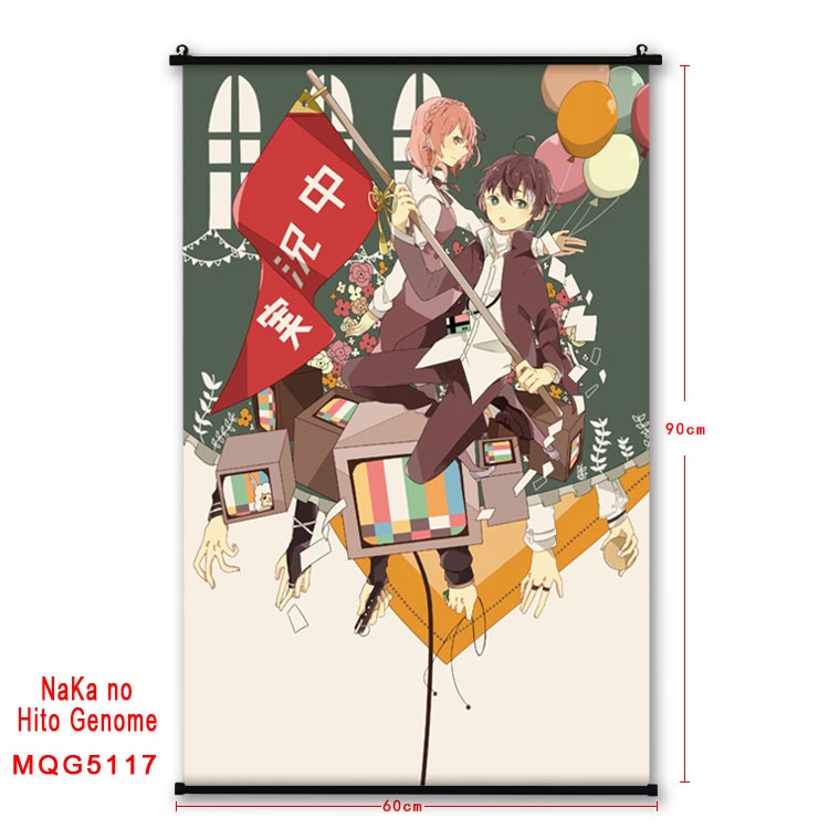 Naka no Hito Genome Anime plastic pole cloth painting Wall Scroll 60X90CM  MQG5117