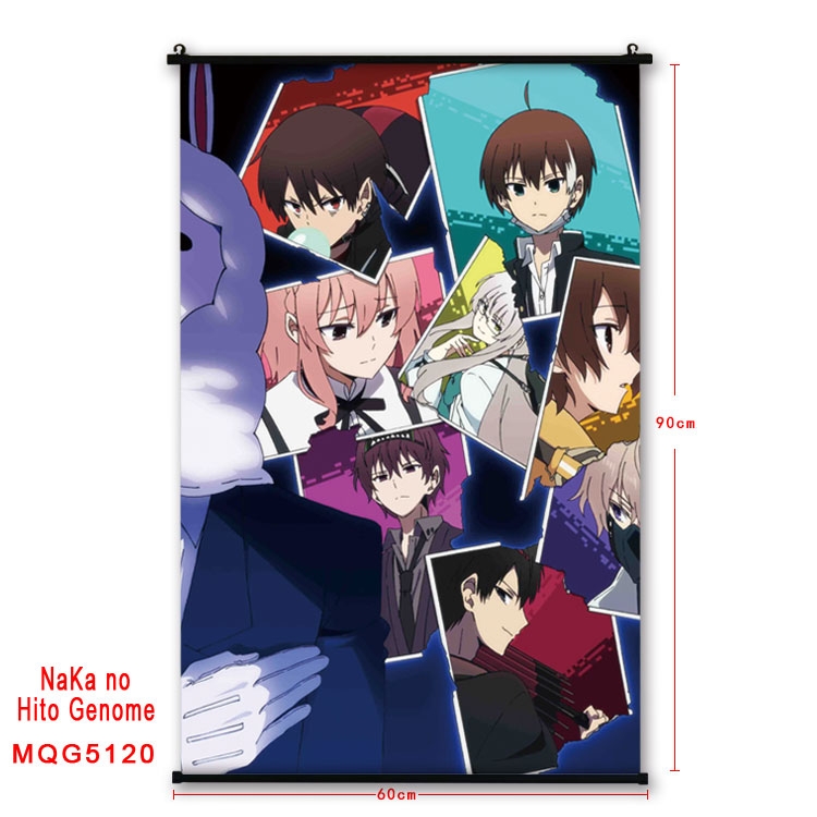 Naka no Hito Genome Anime plastic pole cloth painting Wall Scroll 60X90CM  MQG5120