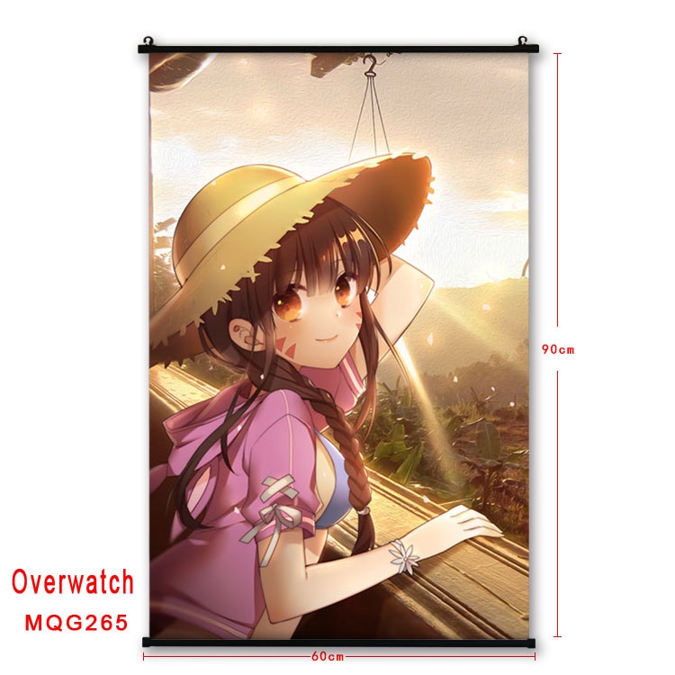 Overwatch Anime plastic pole cloth painting Wall Scroll 60X90CM MQG265