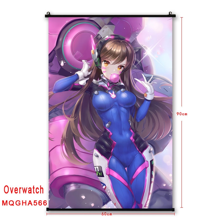 Overwatch Anime plastic pole cloth painting Wall Scroll 60X90CM MQGHA566