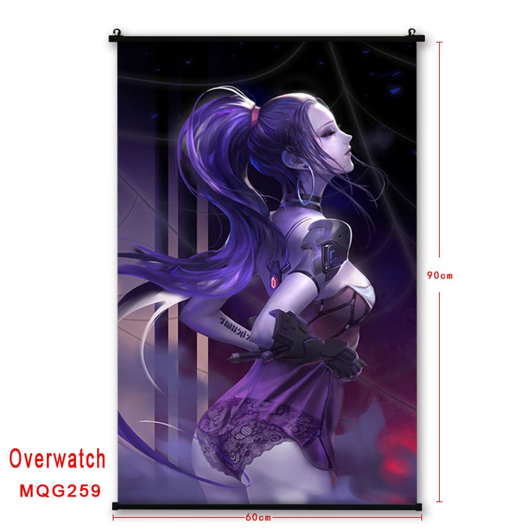 Overwatch Anime plastic pole cloth painting Wall Scroll 60X90CM MQG259