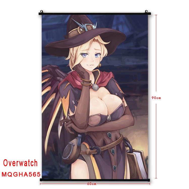 Overwatch Anime plastic pole cloth painting Wall Scroll 60X90CM MQGHA565