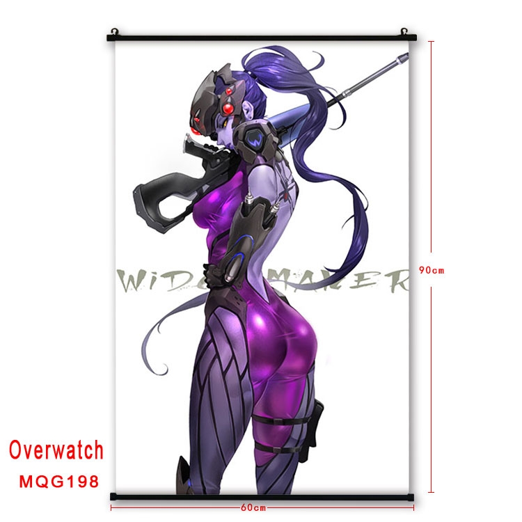 Overwatch Anime plastic pole cloth painting Wall Scroll 60X90CM MQG198