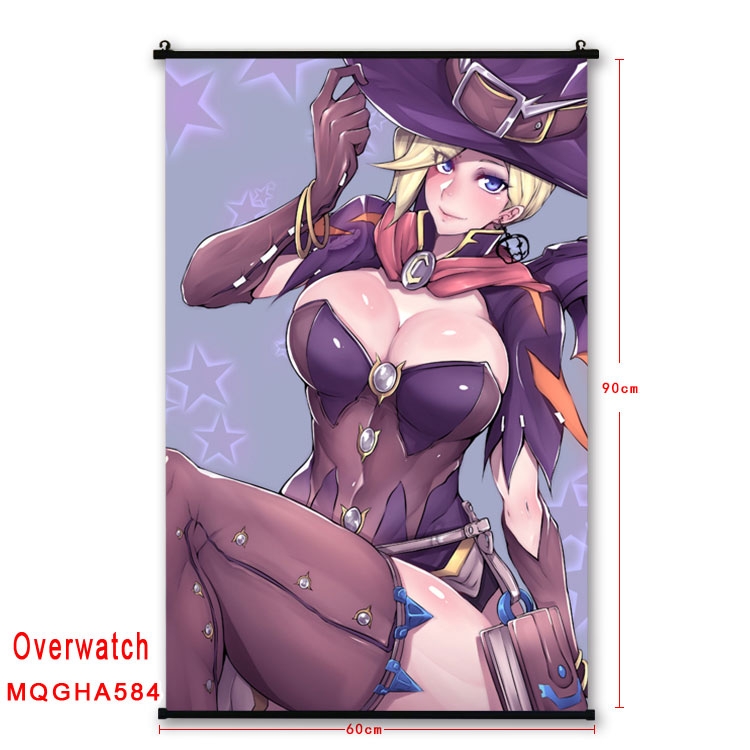 Overwatch Anime plastic pole cloth painting Wall Scroll 60X90CM MQGHA584